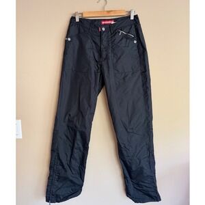 Unionbay Black Nylon Cargo Pants Women's Y2K Utility‎ Gorpcore Zip Pocket